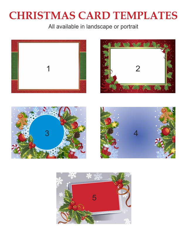 Custom Christmas Card templates